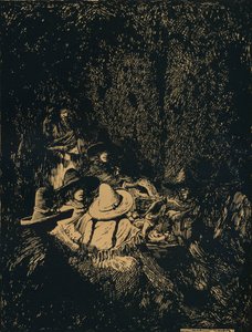 Scena nocna w Puebla, c1895, 1896 autorstwa Mortimer Ludington Menpes