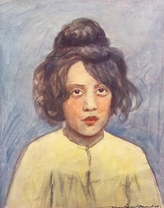 Dzieci świata: Włoski, Fiammetta (kolorowa litografia) autorstwa Mortimer Ludington Menpes