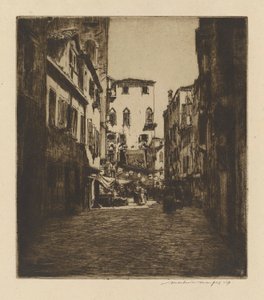 Scena targowa autorstwa Mortimer Menpes