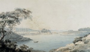 Port Penrhyn (akvarelli ja kynä paperille) kiillotusaine