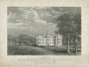 Ingestre Hall: litografia, bd [ok. 1840] autorstwa Moses Webster