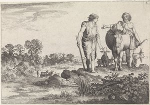 Argus prosi Merkurego, aby z nim został Merkury i Argus (tytuł serii) autorstwa Moyses van Wtenbrouck