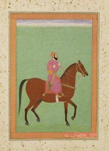 Amir Mogołów na koniu, ok. 1670-80, z albumu Large Clive autorstwa Mughal School