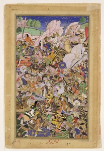 Bitwa pod Bundi, z Akbarnama, c.1590