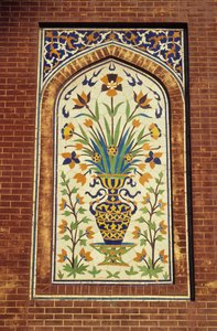 Mozaika glazurowana, ok. 1634-35 (fajans) autorstwa Mughal School