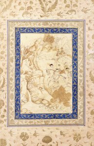 Scena myśliwska, ok. godz. 1660-80 autorstwa Mughal School