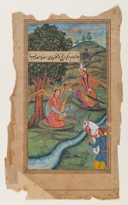 Miniaturowy obraz Mogołów, ok. 1600 (wc na papierze) autorstwa Mughal School