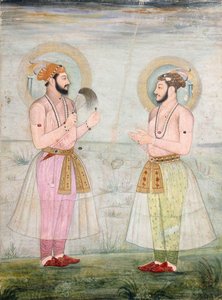 Portrety księcia Dary Shikoh i księcia Sulejmana w Shikoh, c.1665 autorstwa Mughal School
