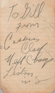 Autograf napisany przez Cassius Clay, 1963. autorstwa Muhammad Ali