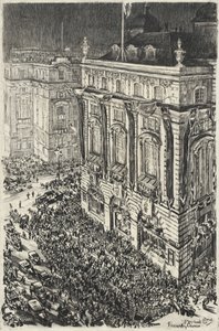 Piccadilly Circus, wigilia koronacji Jerzego VI