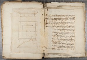 Portfolio rysunków Mutio Oddi z Urbino i innych, s.120, c.1635-40 (pióro i atrament na papierze w oprawie) autorstwa Muzio Oddi