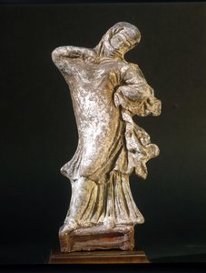 Cywilizacja mykeńska: zawoalowana tancerka Tanagry, III wiek pne, Museo della Scala, Mediolan