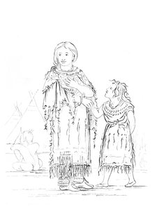 Indiańska kobieta i dziecko, 1841.