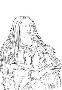 Portret rdzennej Amerykanki, 1841. autorstwa Myers and Co