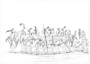 Taniec niewolników, Sac and Fox, Rock Island, Upper Mississippi, 1841.