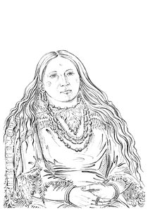 Bliźniaczka, matrona plemienia Riccae, 1841.