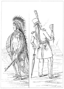Wi-Jun-Jon w stroju ludowym i mundurze pułkowym, 1841 r.