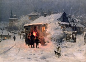 Kolęda na Ukrainie autorstwa Mykola Kornylijowytsch Pymonenko