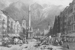 Grawerowanie (grawerowanie) autorstwa Myles Birket (after) Foster
