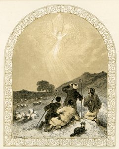 Anioł ukazuje się pasterzom - Biblia autorstwa Myles Birket Foster