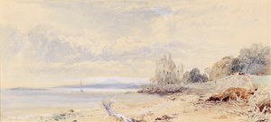 Zamek Barnbogle, Firth of Forth autorstwa Myles Birket Foster