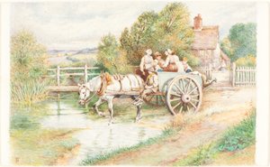 Dzieci w wózku autorstwa Myles Birket Foster