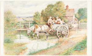 Dzieci w wozie autorstwa Myles Birket Foster