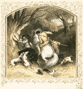 Polowanie na dzika autorstwa Myles Birket Foster