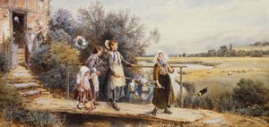 Girlandy Majowe, autorstwa Myles Birket Foster