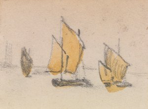 Jedno z grupy trzech badań dotyczących Laguny Weneckiej autorstwa Myles Birket Foster