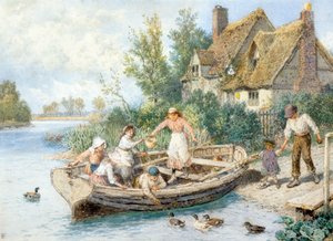 Prom (akwarela) autorstwa Myles Birket Foster