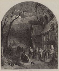 Powrót do domu z przyjęcia wigilijnego autorstwa Myles Birket Foster