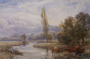 Kąpielisko (akwarela) autorstwa Myles Birket Foster