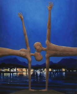 Surrealistyczny nocny uścisk