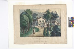 Chappaqua Farm, West Chester County, Nowy Jork (litografia ręcznie kolorowana)