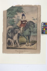 Pierwsza jazda (litografia ręcznie kolorowana) autorstwa N. and Ives J.M. (1824 95) Currier