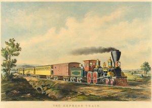 Pociąg ekspresowy autorstwa Currier and Ives