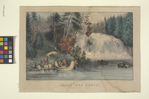 Falls „Des Chats” (litografia ręcznie kolorowana)