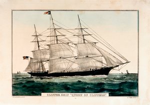 Litografia zatytułowana "Clipper Ship 