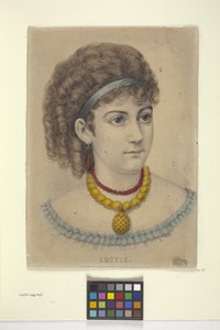 Lottie (litografia ręcznie kolorowana)
