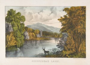 Jezioro Moosehead, Maine autorstwa Currier and Ives