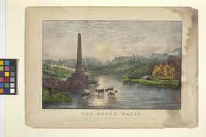 The Boyne Water (litografia colorida à mão) polonês