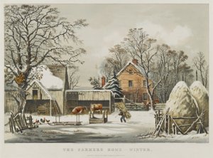 Dom Rolnika - Zima autorstwa Currier and Ives