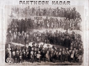 Panteon Nadar reprezentujący wielkie postacie historyczne XIX wieku (osobowości intelektualne i polityczne) autorstwa Nadar