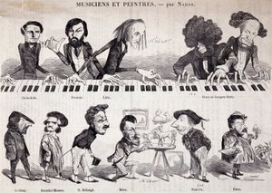 Seria „Muzycy i malarze” z „Le Petit journal pour rire” autorstwa Nadar