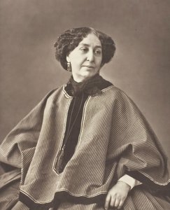 Georges Sand urodzona jako Amantine Lucile Aurore Dupin, francuska powieściopisarka, 1804-1876, 1864. autorstwa Nadar