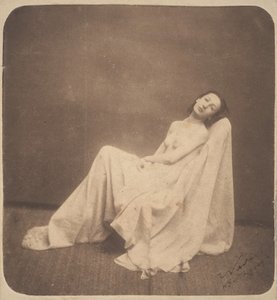 [Model siedzący, częściowo udrapowany], 1856-59. autorstwa Nadar