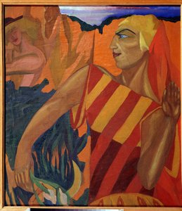 Medee - Projekt kostiumu dla baletu Złote runo (Medea. Projekt kostiumu dla baletu Złote runo) - Obraz Nadhezhdy Vladimirovna Lermontova (1885-1921), olej na płótnie autorstwa Nadezhda Vladimirovna Lermontova