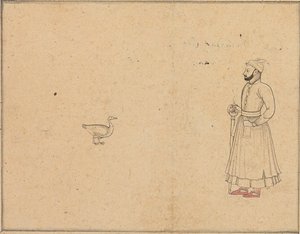 Raja Balwant Dev Singh i łabędź, ok. 1750-55