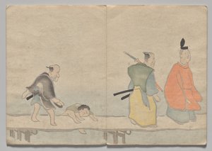 Scena z Kōrin Picture Book (tom 1) autorstwa Nakamura Hochu